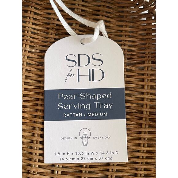 Pear Shaped Rattan Serving Tray SDS FOR HD - Picture 2 of 5